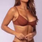 Bikini Ocre & Preto Top aro